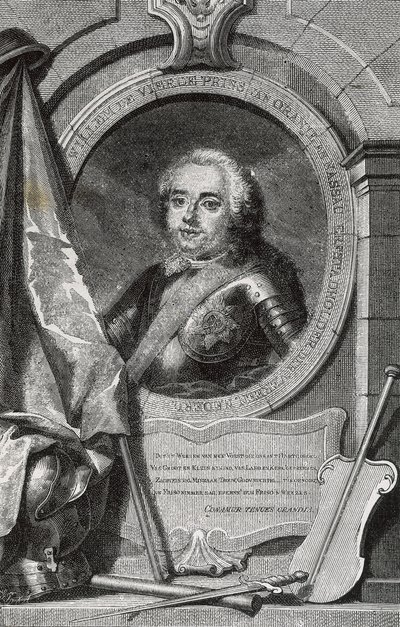 WILLIAM IV (1711-1751). První dědičný nizozemský vládce. Rytina. od Artist Unknown
