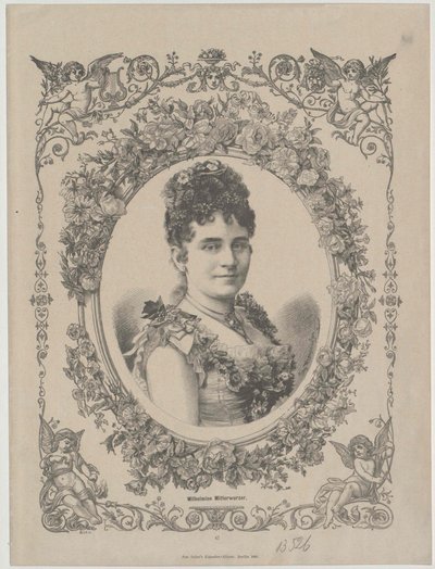 Wilhelmine Mitterwurzer (tisk) od Artist Unknown