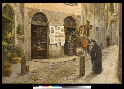 Via San Bernardino alle Ossa v Miláně, Itálie, 1912 od Arturo Ferrari