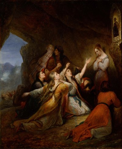 Řecké ženy prosí u Panny pomoci, 1826 od Ary Scheffer