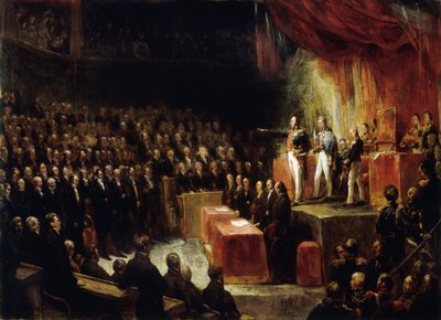 Louis-Philippe skládá přísahu na ústavu před komorami 9. srpna 1830, 1830. od Ary Scheffer