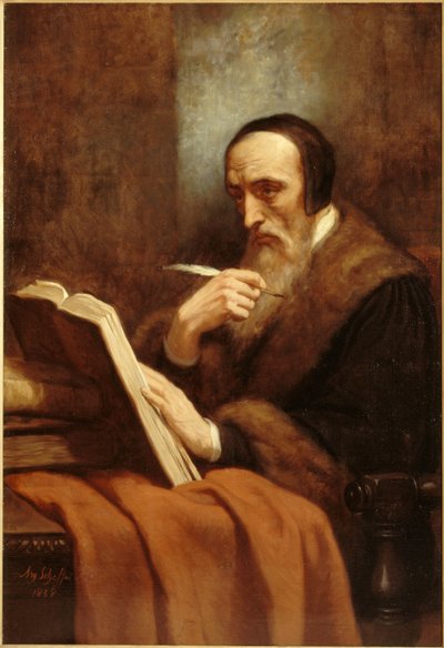 Portrét Jana Kalvína 1509-1564, 1858. od Ary Scheffer