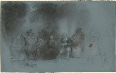 Studie na „Tanec na baterii v přítomnosti Petera Stuyvesanta“ od Asher Brown Durand