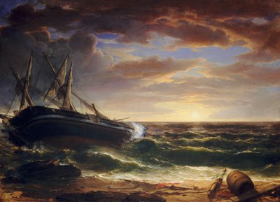 Stranded Ship, 1844. od Asher Brown Durand