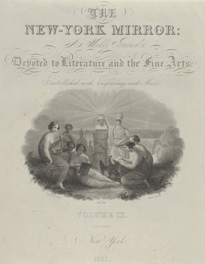 Titulní strana: The New York Mirror, A Weekly Journal, Devoted to Literature and the Fine Arts..., 1831. od Asher Brown Durand
