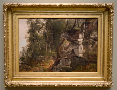 Stromy na skalnatém svahu, c. 1849. od Asher Brown Durand