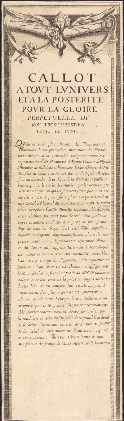 Obléhání La Rochelle [4. deska z 16; sada obsahuje 1952.8.97-112] od Assistant of Jacques Callot