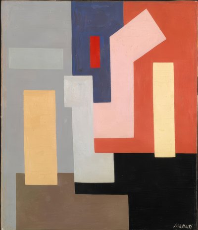 Abstraktní geometrické neoplastické umělecké dílo od Atanasio Soldati