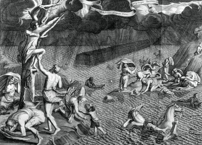 Scéna potopy, 1675 od Athanasius Kircher