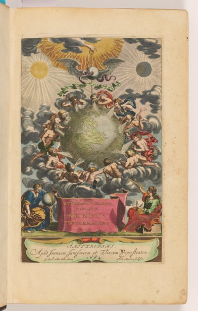 Titulní strana Mundus Subterraneus od Athanasius Kircher