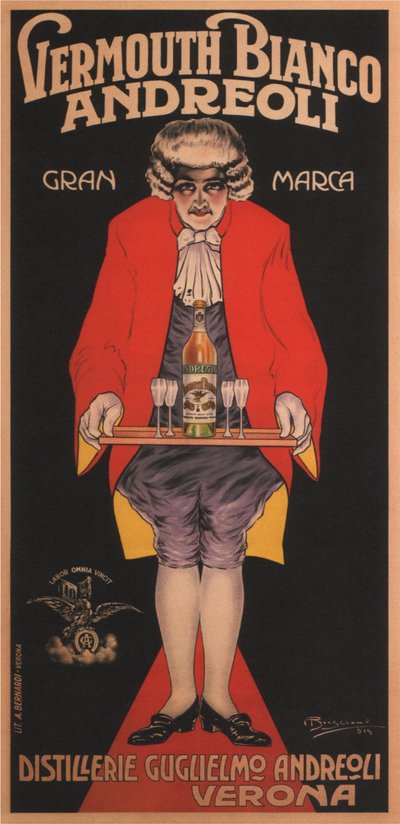 Vermut Bianco Andreoli, 1919 od Attilio Bresciani