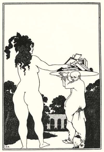 Aubrey Beardsleyova knižní deska (rytina) od Aubrey (after) Beardsley