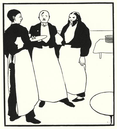 Cafe Boys (rytina) od Aubrey (after) Beardsley