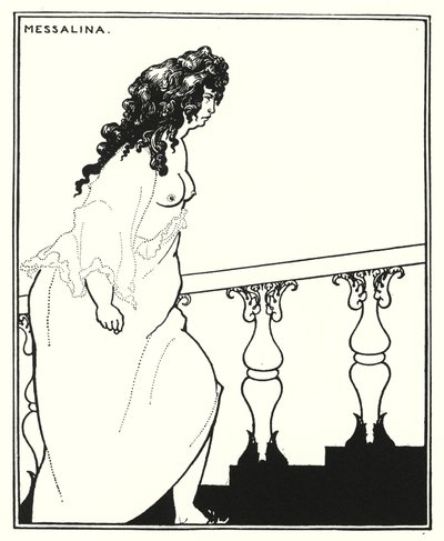 Messalina se vrací z lázně (rytina) od Aubrey (after) Beardsley