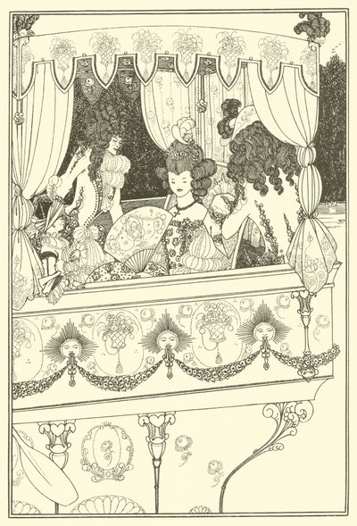 The Barge (litografie) od Aubrey (after) Beardsley