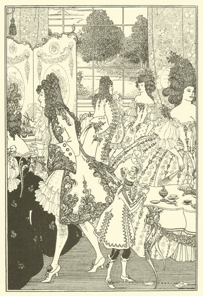 Znásilnění zámku (litografie) od Aubrey (after) Beardsley