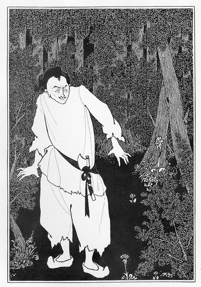 Ali Baba v lese, 1897 od Aubrey Beardsley