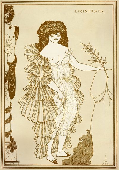 Aubrey BEARDSLEY (1872-1898) ilustrace pro „Lysistrata“ (411 at od Aubrey Beardsley