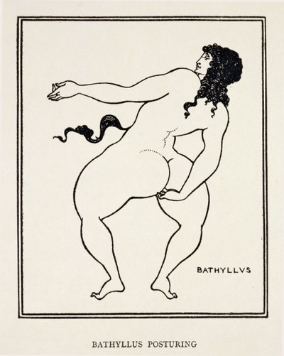 Bathyllus, římský tanečník a performer pantomimu od Aubrey Beardsley