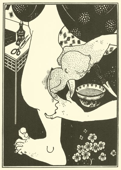 Narození lýtka nohy od Aubrey Beardsley