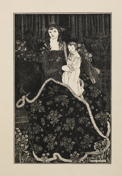 Vánoční přání z knihy padesáti kreseb od Aubrey Beardsley
