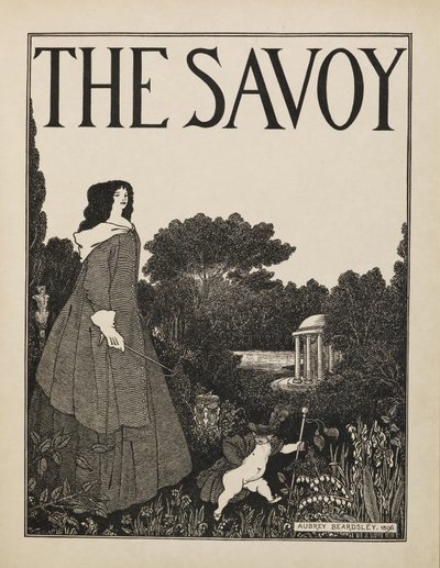 Návrh obálky pro č. 1 "The Savoy" z knihy padesáti kreseb od Aubrey Beardsley