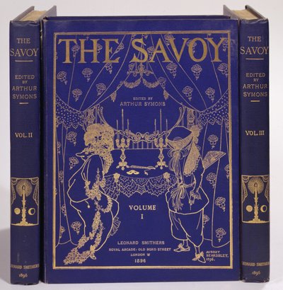 Návrh obálky pro The Savoy, Volume I-III, editoval Arthur Symons, publikoval Leonard Smithers 1896 od Aubrey Beardsley