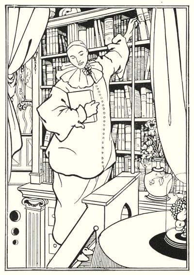 Design pro přední obálku "Pierrot" od Aubrey Beardsley