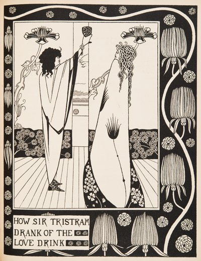 Jak sir Tristram pil nápoj lásky od Aubrey Beardsley