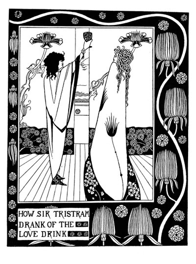 Ilustrace ke knize Le Morte dArthur od Sira Thomase Maloryho od Aubrey Beardsley