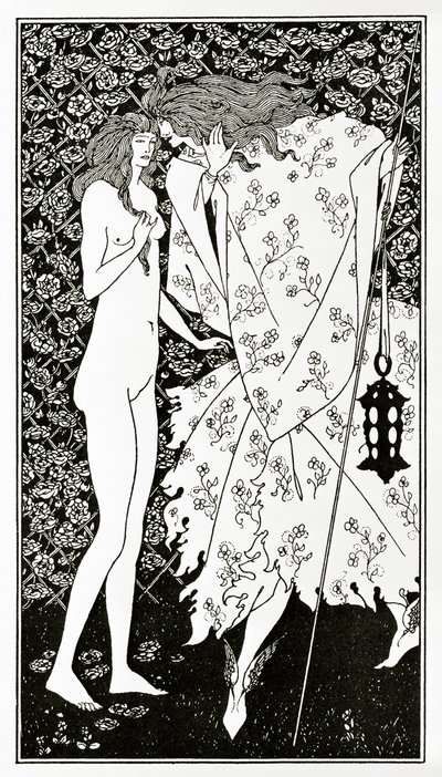 Tajemná růžová zahrada, kolem roku 1894 od Aubrey Beardsley