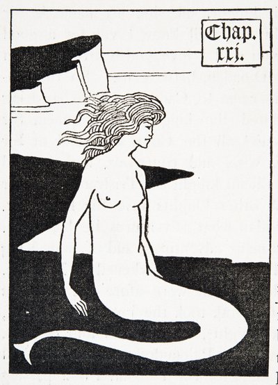 Mořská panna. Nadpis kapitoly od Aubrey Beardsley