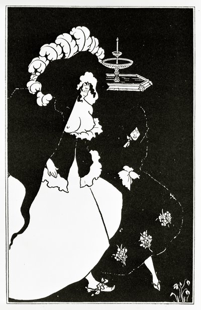 Messaline a společník vracející se z nevěstince, kolem roku 1894 od Aubrey Beardsley