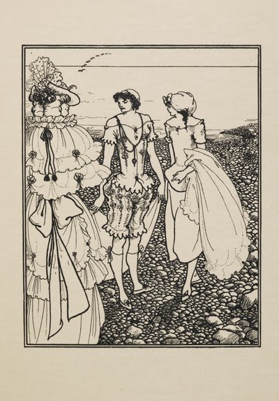 Na pláži Dieppe (The Bathers), z Knihy padesáti kreseb od Aubrey Beardsley