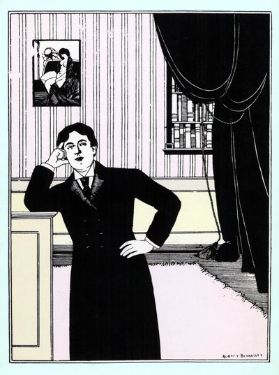 Oscar Wilde, kolem roku 1895 (sítotisk) od Aubrey Beardsley