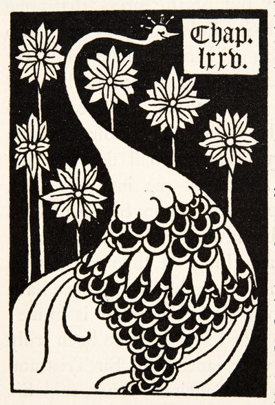 Peacock, nadpis kapitoly od Aubrey Beardsley