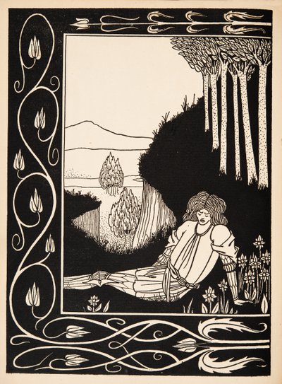 Sir Palomides Velký smutek a žal nad La Beale Isoudem od Aubrey Beardsley