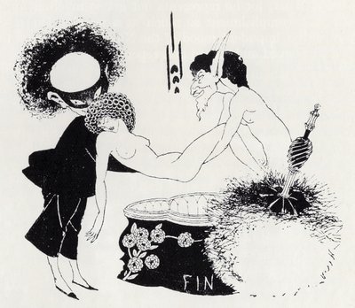 Kus ocasu z filmu "Salome" 1893 (litografie) od Aubrey Beardsley