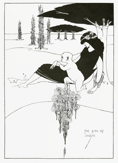 Jidášův polibek, 1893 od Aubrey Beardsley