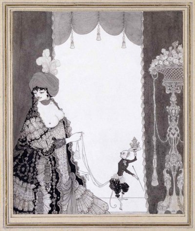 Dáma s opicí, 1897. od Aubrey Beardsley