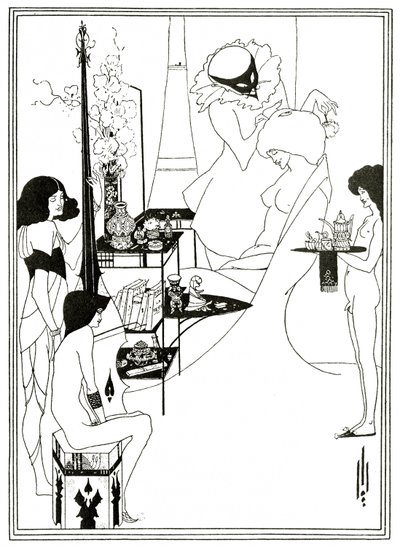 The Toilette of Salome, kolem roku 1894 (litho) od Aubrey Beardsley