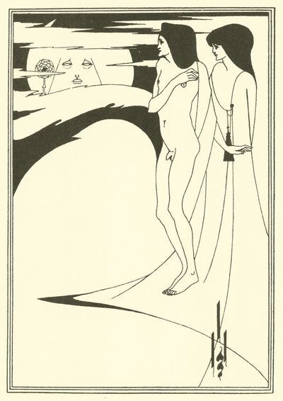 Žena na Měsíci od Aubrey Beardsley