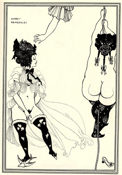 Dvě athénské ženy v nouzi. Ilustrace k Lysistrata of Aristophanes, 1896 od Aubrey Beardsley