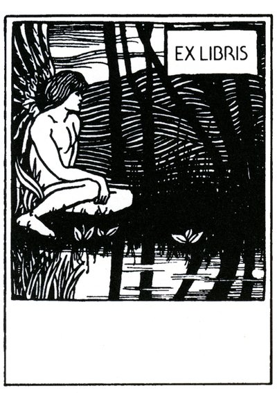 Vignette ex libris (ex-libris) od Aubrey Beardsley (1872-1898) od Aubrey Beardsley