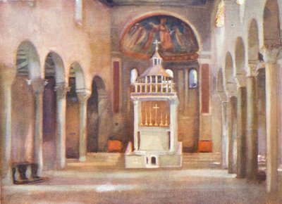 Řím: S Giorgio in Velabro (barevná litografie) od Aubrey Waterfield