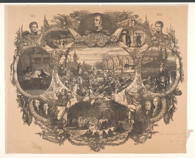 Pamětní deska připomínající listopadové slavnosti v roce 1863 od August Allebe
