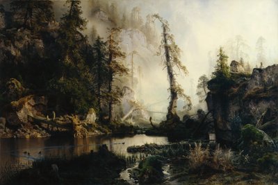 Černé jezero (olej na plátně) od August Cappelen