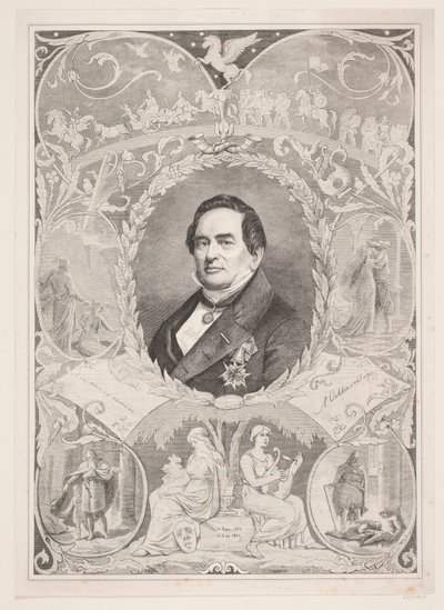 Adam Oehlenschlager. Pamětní list od August Edward Adolf Heimburger