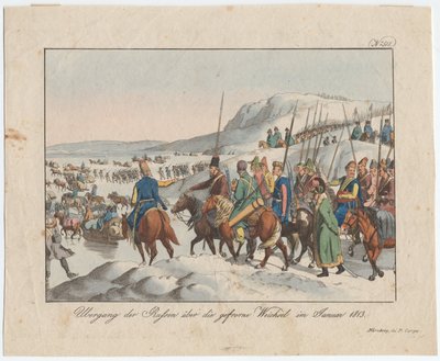 Ruská armáda překročí Vislu v lednu 1813, c. 1815 od August Friedrich Andreas Campe