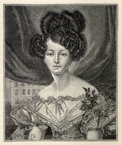 Augusta Saxe-Weimar-Eisenach jako princezna Pruska, 1829. od August Heinrich Ferdinand Tegetmeyer